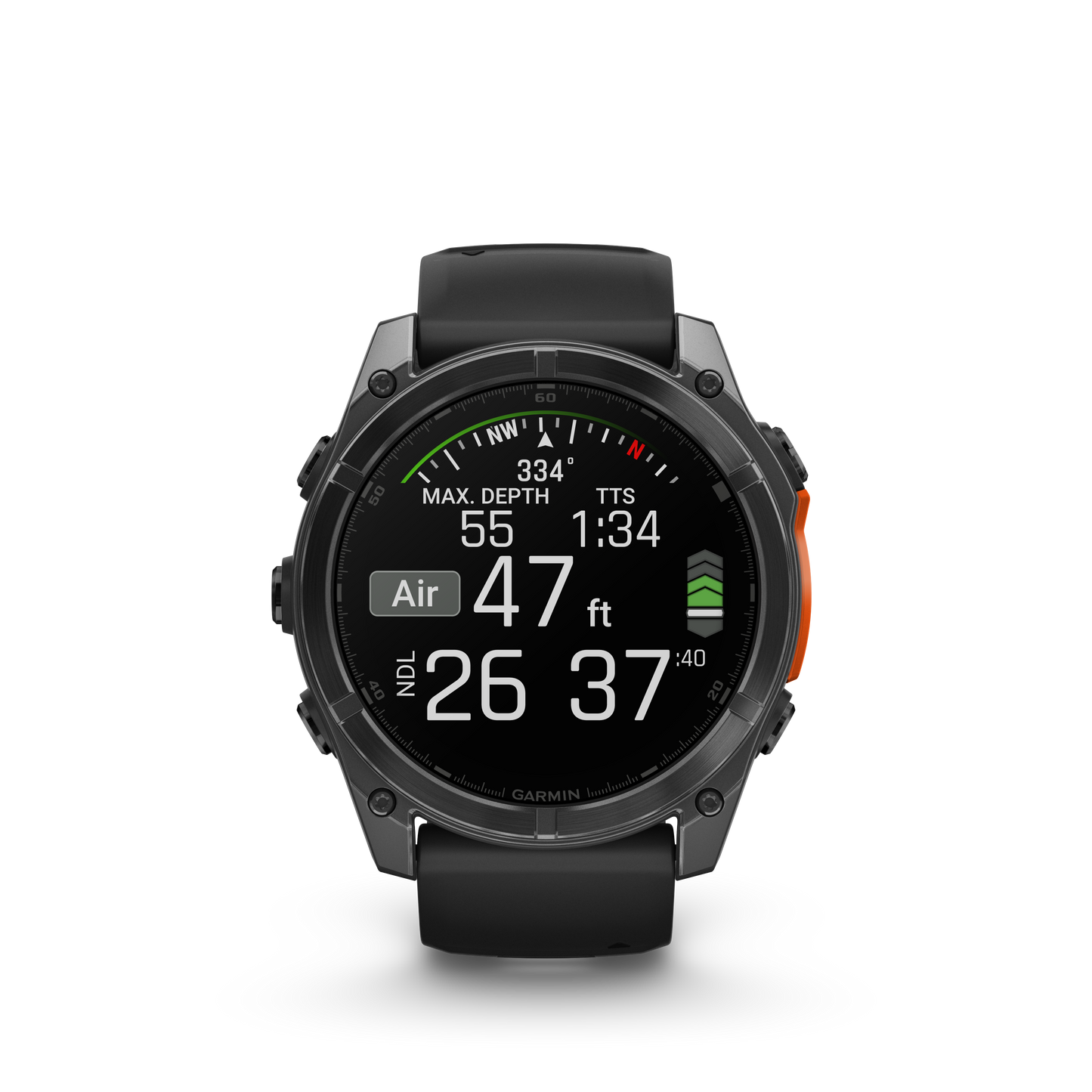 Garmin f?nix 8 – 51mm, AMOLED Slate Gray with Black Silicone Band