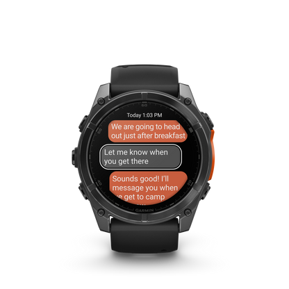 Garmin f?nix 8 – 51mm, AMOLED Slate Gray with Black Silicone Band