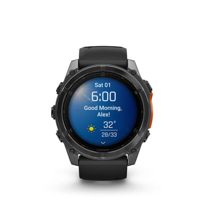 Garmin f?nix 8 – 51mm, AMOLED Slate Gray with Black Silicone Band