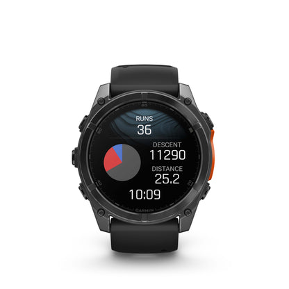 Garmin f?nix 8 – 51mm, AMOLED Slate Gray with Black Silicone Band