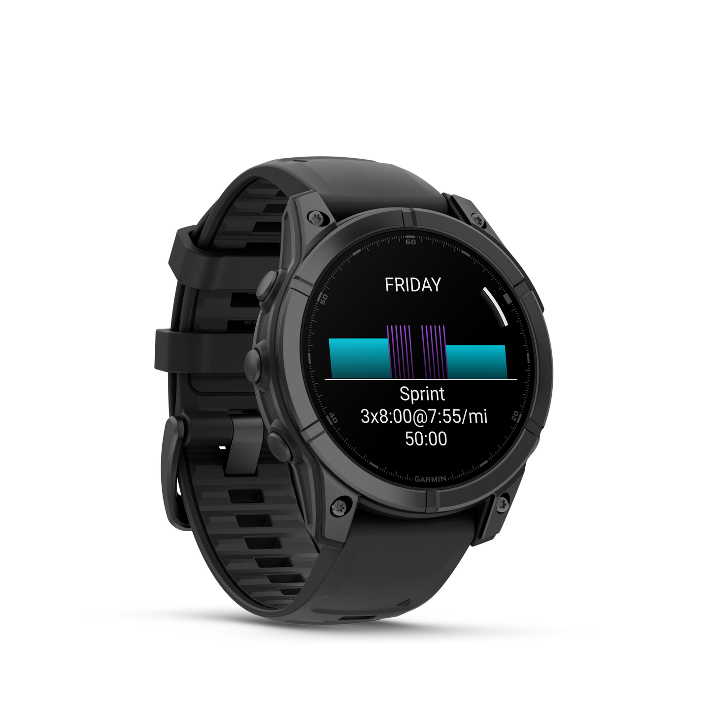 Garmin f?nix E – 47 mm, AMOLED Slate Gray Steel with Black Silicone Band