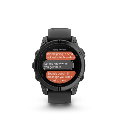 Garmin f?nix E – 47 mm, AMOLED Slate Gray Steel with Black Silicone Band