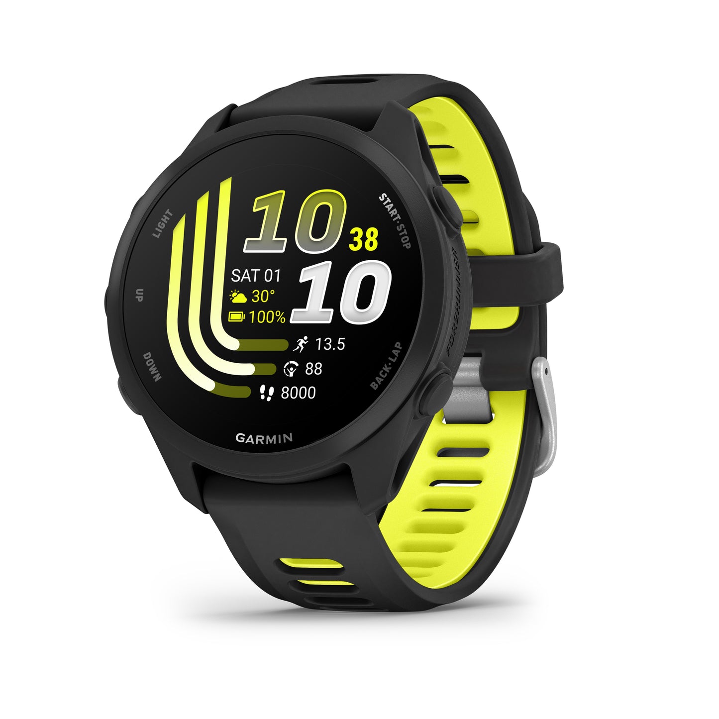 Forerunner 170 Music - Black with Black/Amp Yellow Band