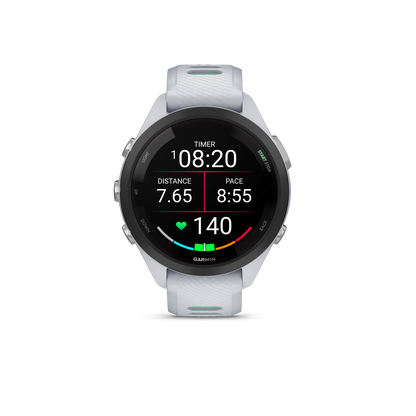 Forerunner® 265S, Black Bezel with Whitestone Case and Whitestone/Neo Tropic Silicone Band