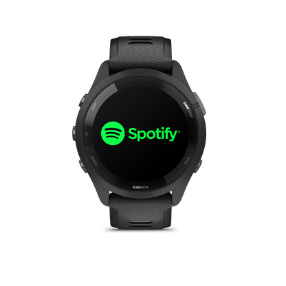 Forerunner® 265, Black Bezel and Case with Black/Powder Gray Silicone Band
