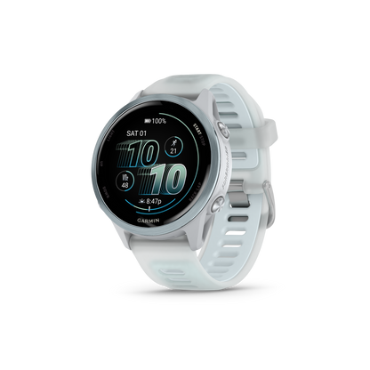 Forerunner® 570 - 42mm, Cloud Blue Aluminum with Translucent Whitestone/Cloud Blue Band