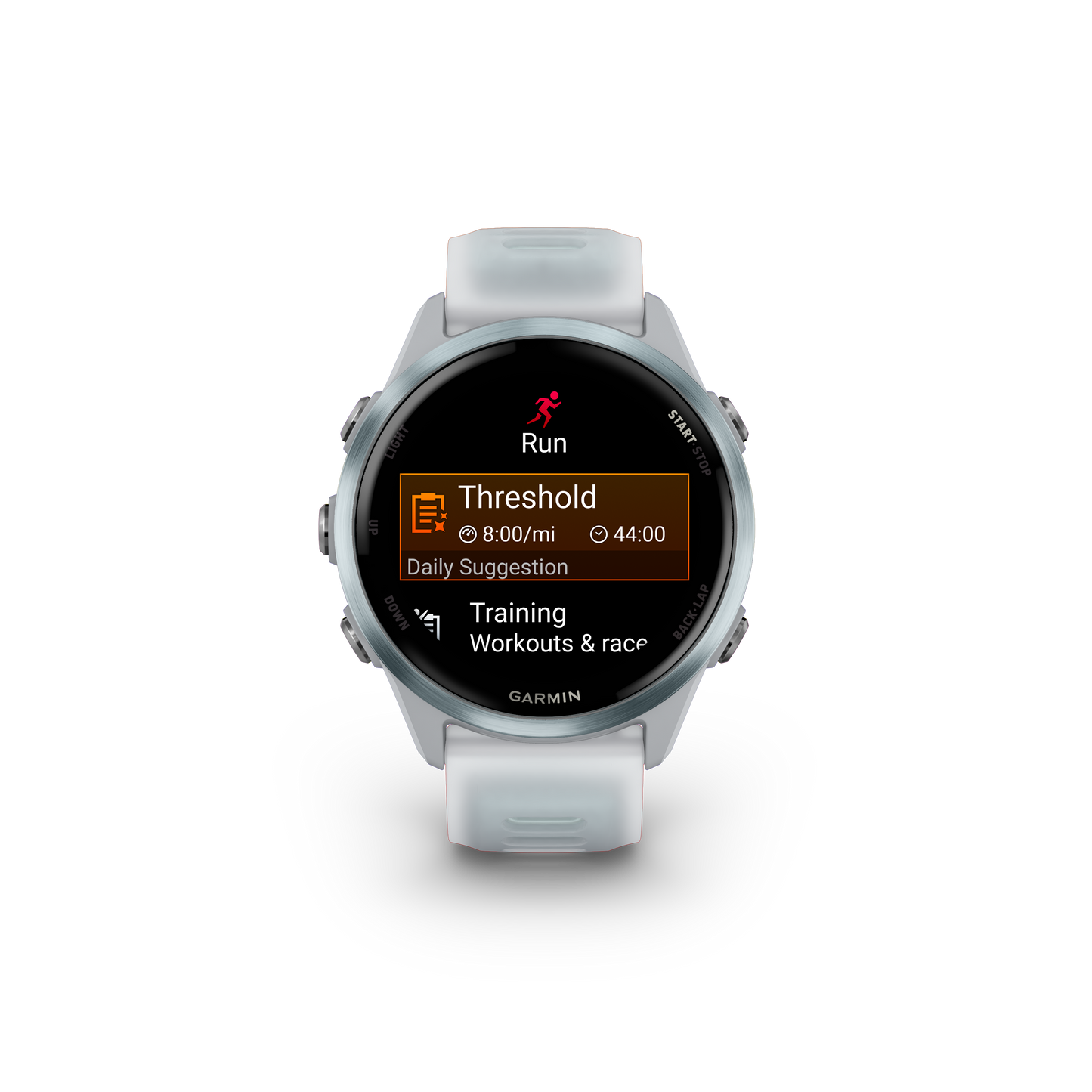 Forerunner® 570 - 42mm, Cloud Blue Aluminum with Translucent Whitestone/Cloud Blue Band