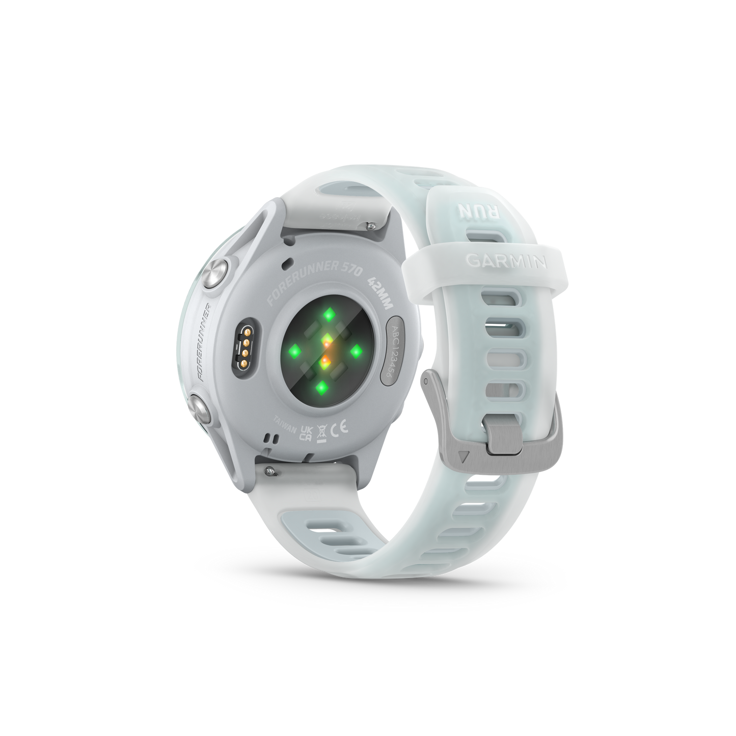 Forerunner® 570 - 42mm, Cloud Blue Aluminum with Translucent Whitestone/Cloud Blue Band