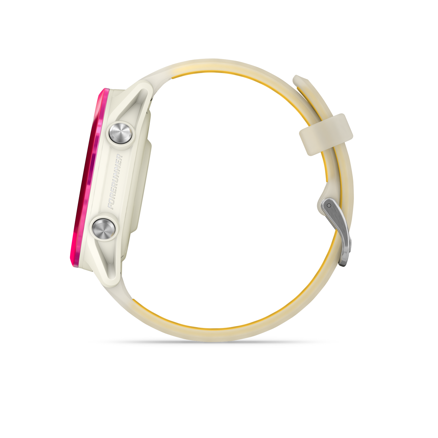 Forerunner® 570 - 42mm, Raspberry Aluminum with Translucent Bone/Mango Band