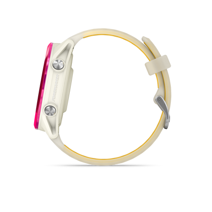 Forerunner® 570 - 42mm, Raspberry Aluminum with Translucent Bone/Mango Band