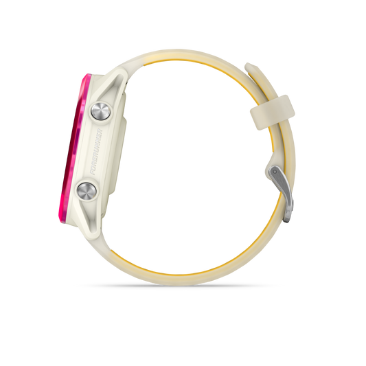 Forerunner® 570 - 42mm, Raspberry Aluminum with Translucent Bone/Mango Band