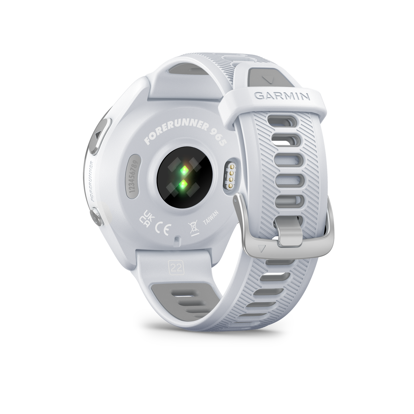 Forerunner® 965, Titanium Bezel with Whitestone Case and Whitestone/Powder Gray Silicone Band