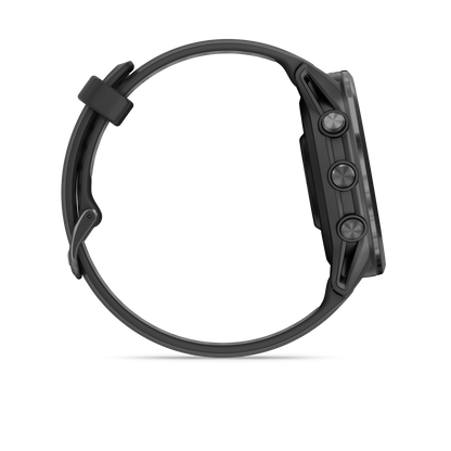 Forerunner® 970, Carbon Gray DLC Titanium with Black Case and Black/Translucent Whitestone Band