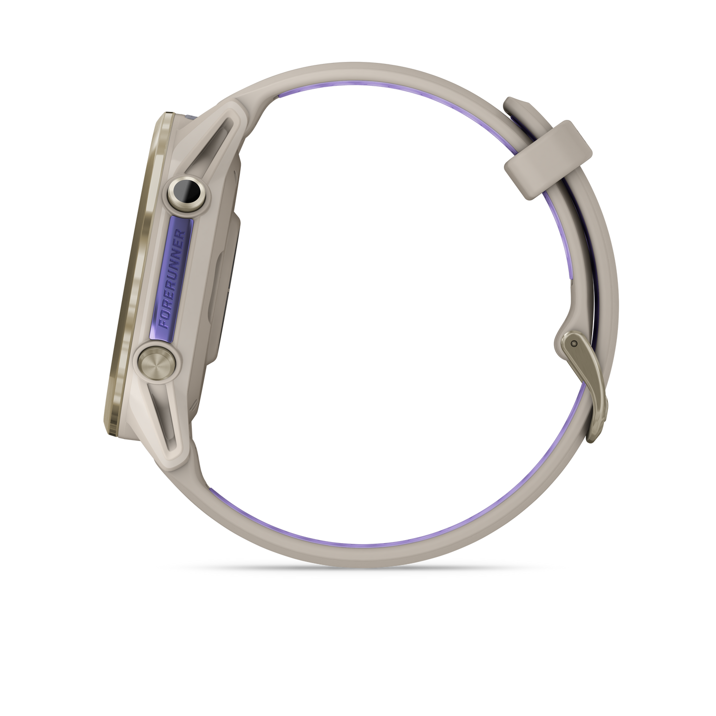 Forerunner® 970, Soft Gold Titanium with French Gray Case and French Gray/Translucent Indigo Band