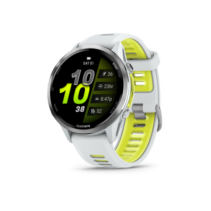 Forerunner® 970, Titanium with Whitestone Case and Whitestone/Translucent Amp Yellow Band