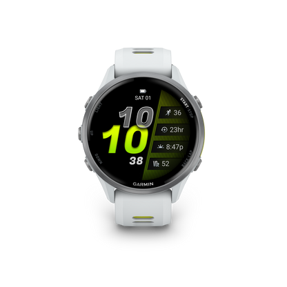 Forerunner® 970, Titanium with Whitestone Case and Whitestone/Translucent Amp Yellow Band