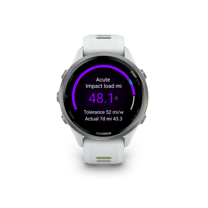 Forerunner® 970, Titanium with Whitestone Case and Whitestone/Translucent Amp Yellow Band