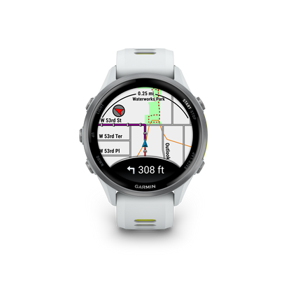 Forerunner® 970, Titanium with Whitestone Case and Whitestone/Translucent Amp Yellow Band