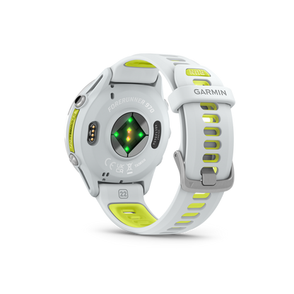 Forerunner® 970, Titanium with Whitestone Case and Whitestone/Translucent Amp Yellow Band