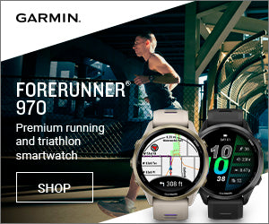 Forerunner® 970, Carbon Gray DLC Titanium with Black Case and Black/Translucent Whitestone Band