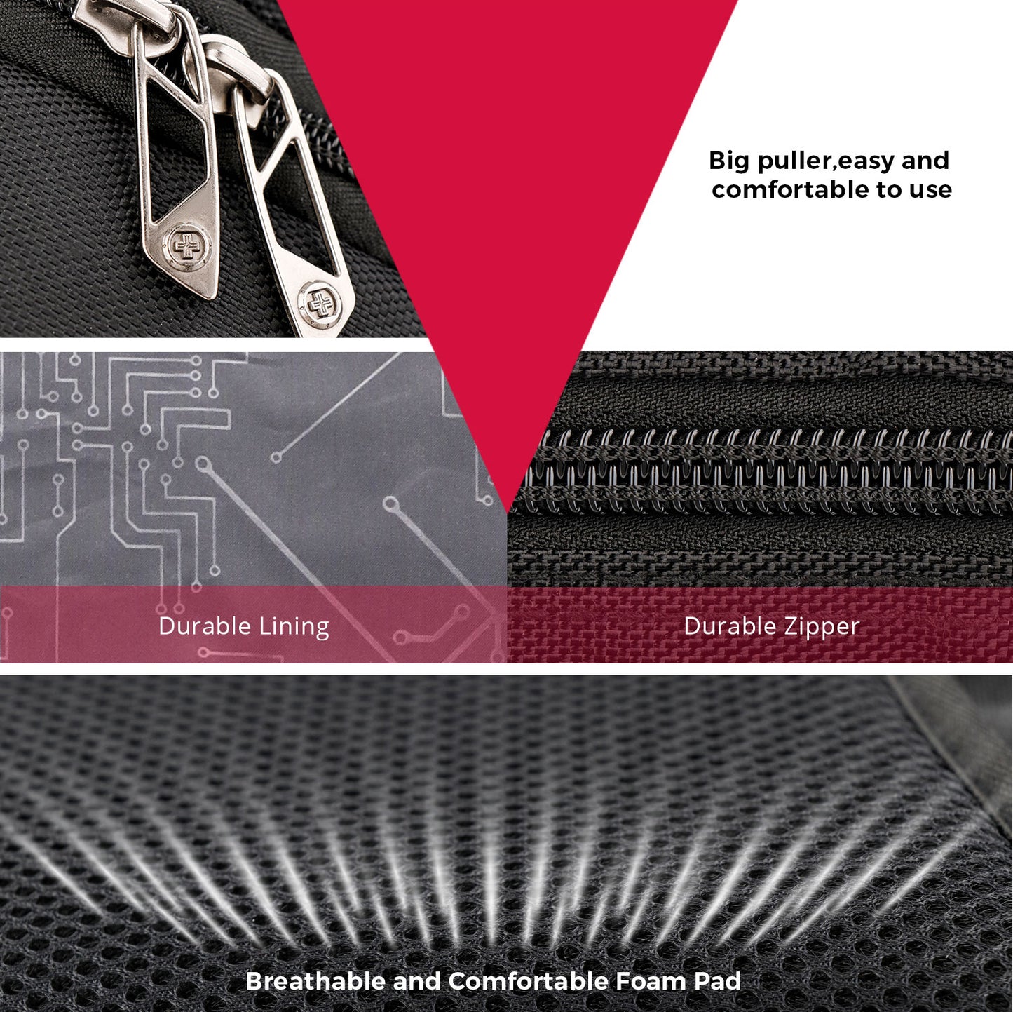 TERABYTE Black/Red Backpack with SDD Finder