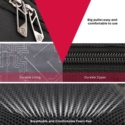 TERABYTE Black/Red Backpack with SDD Finder