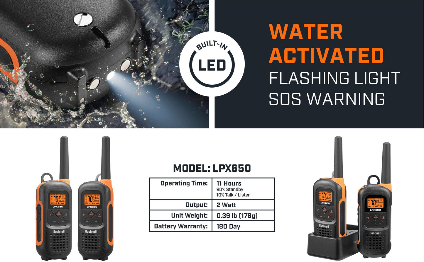 Bushnell Adventure 68 KM FRS 2.0 Watt 2 Way Radio