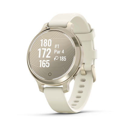 Garmin Lily 2 Active Lunar Gold with Bone Silicone Band