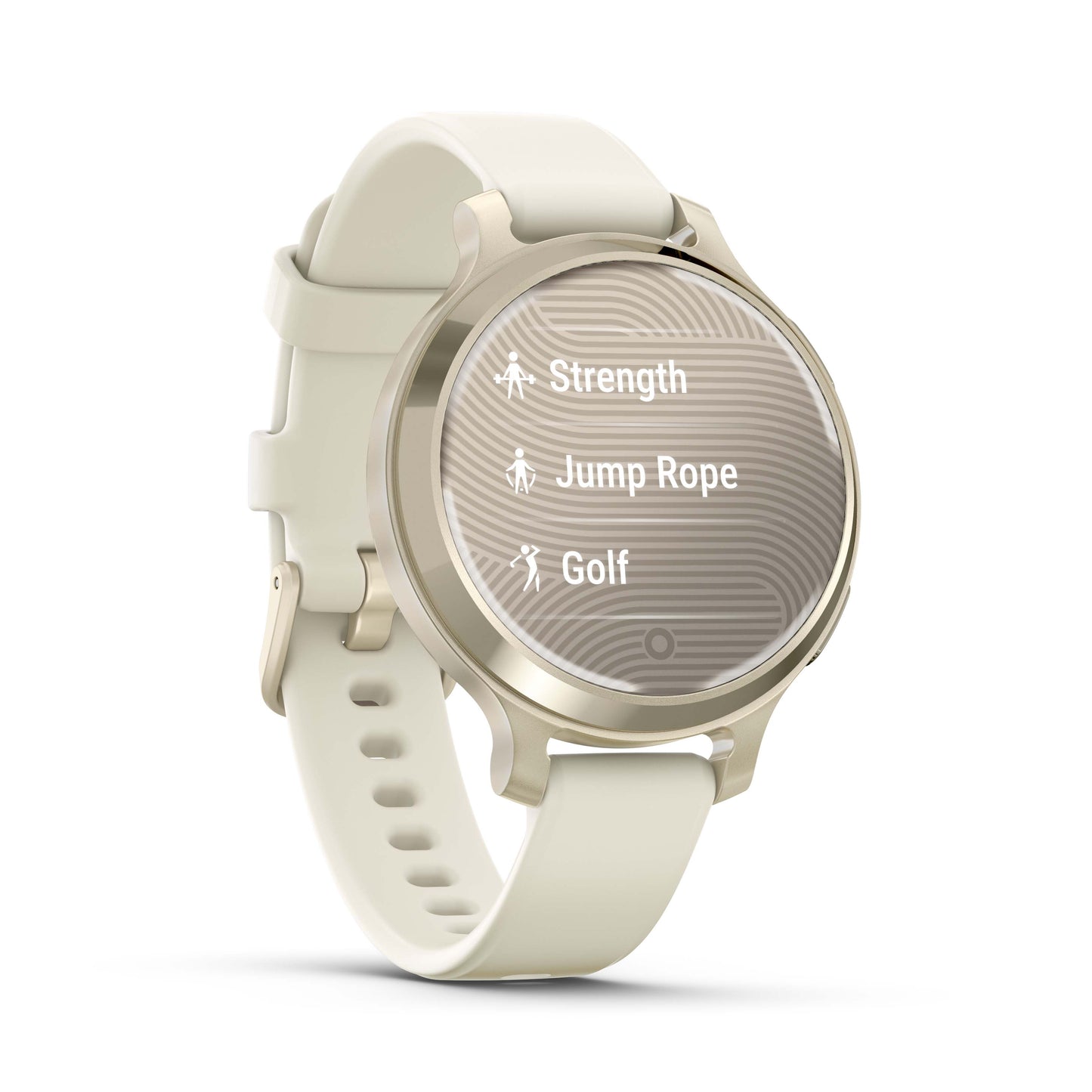 Garmin Lily 2 Active Lunar Gold with Bone Silicone Band