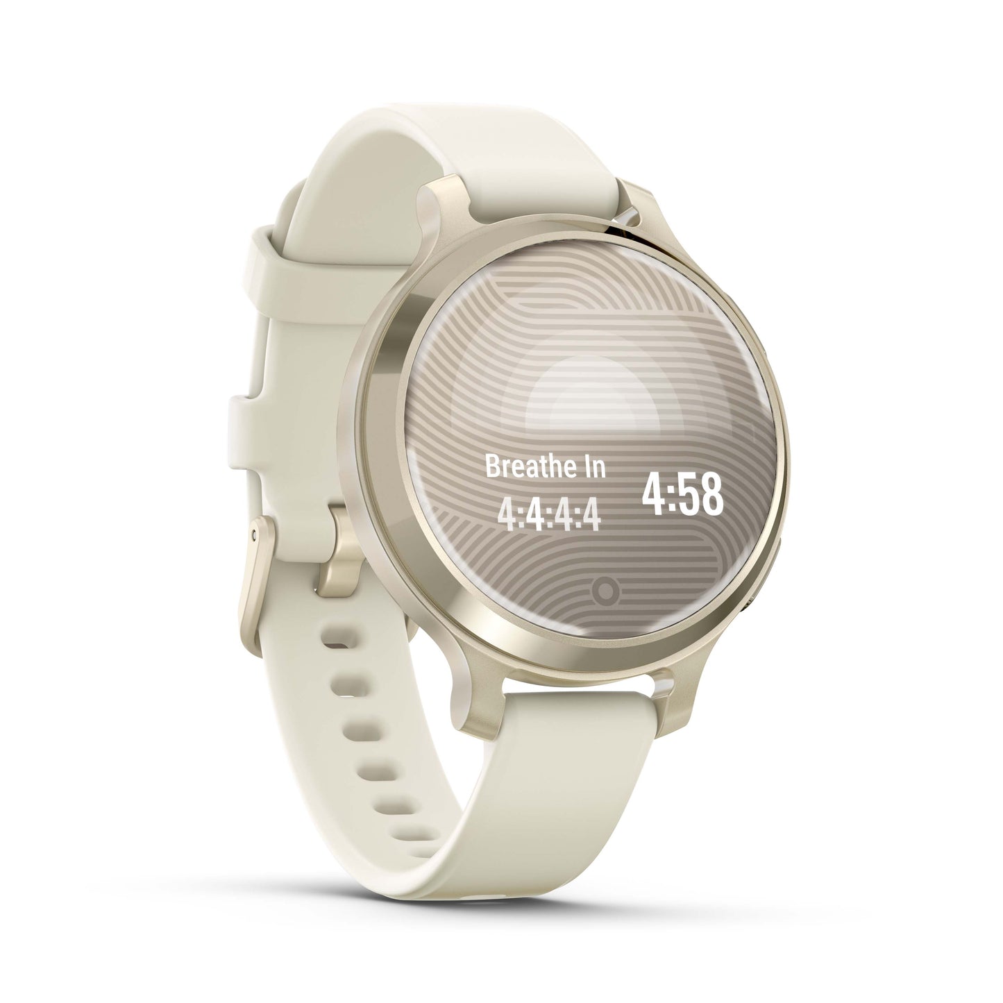 Garmin Lily 2 Active Lunar Gold with Bone Silicone Band