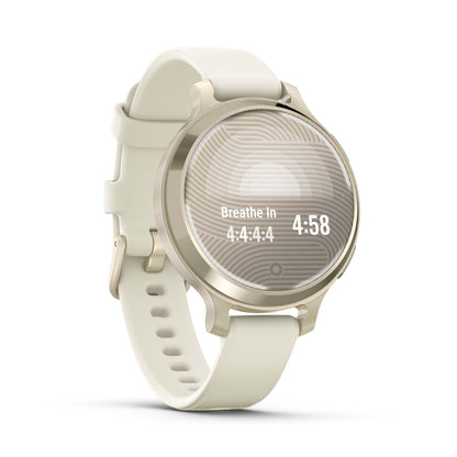 Garmin Lily 2 Active Lunar Gold with Bone Silicone Band