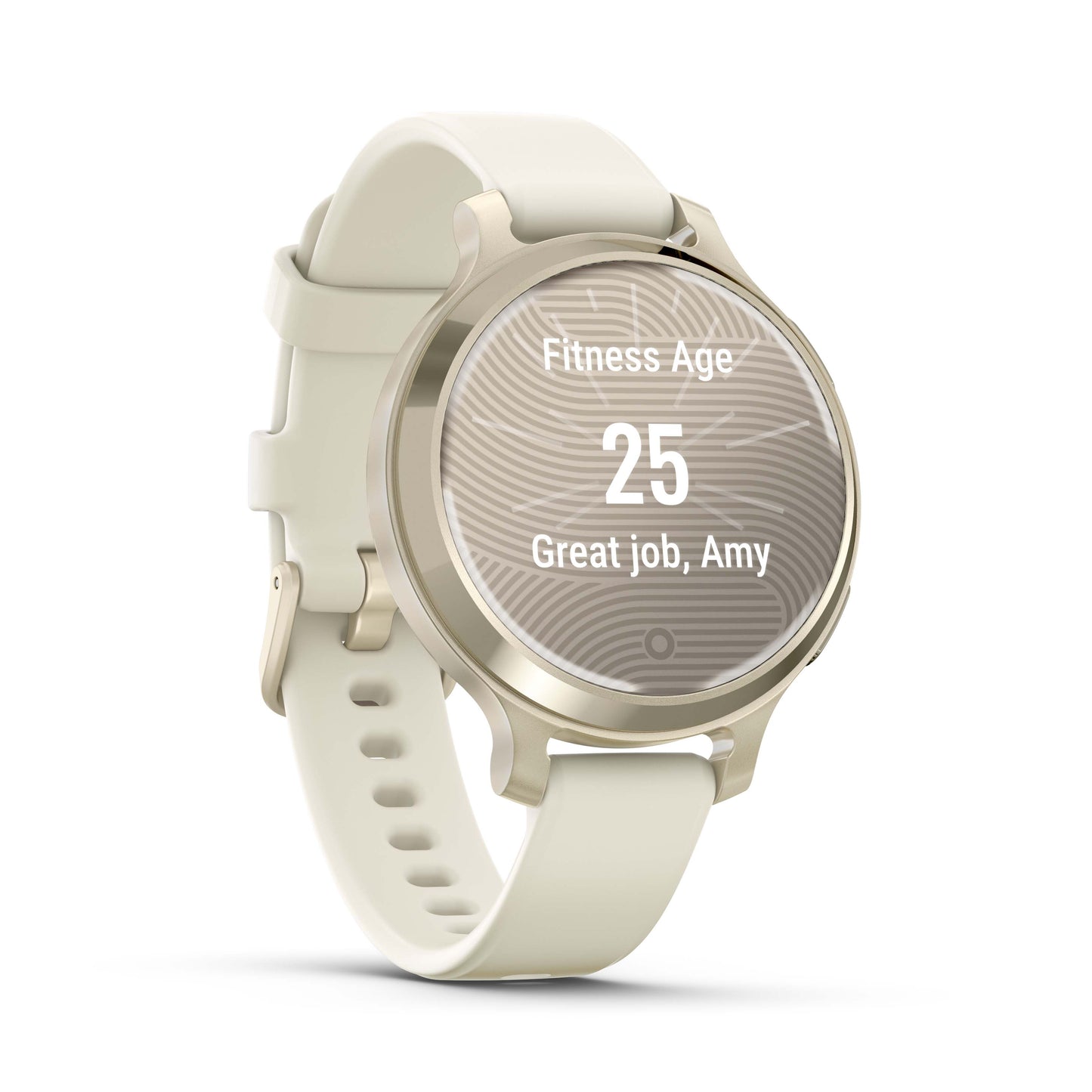 Garmin Lily 2 Active Lunar Gold with Bone Silicone Band