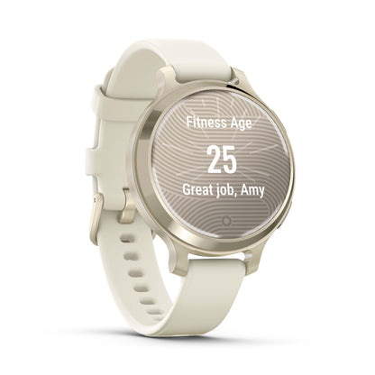 Garmin Lily 2 Active Lunar Gold with Bone Silicone Band
