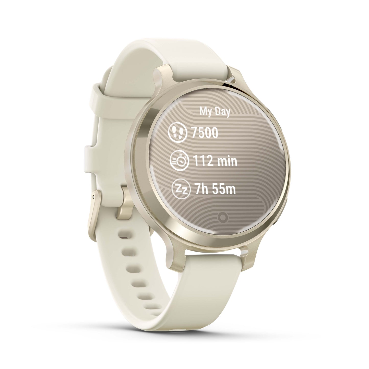 Garmin Lily 2 Active Lunar Gold with Bone Silicone Band
