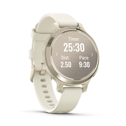 Garmin Lily 2 Active Lunar Gold with Bone Silicone Band
