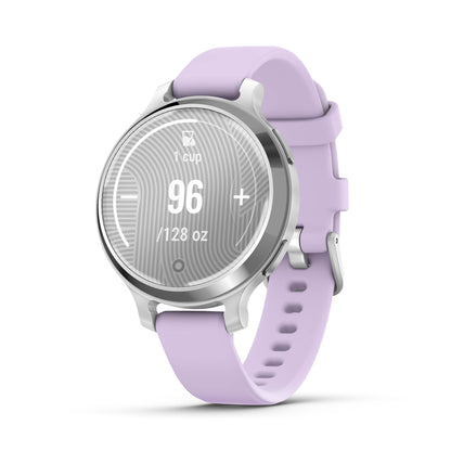 Garmin Lily 2 Active Silver with Purple Jasmine Silicone Band