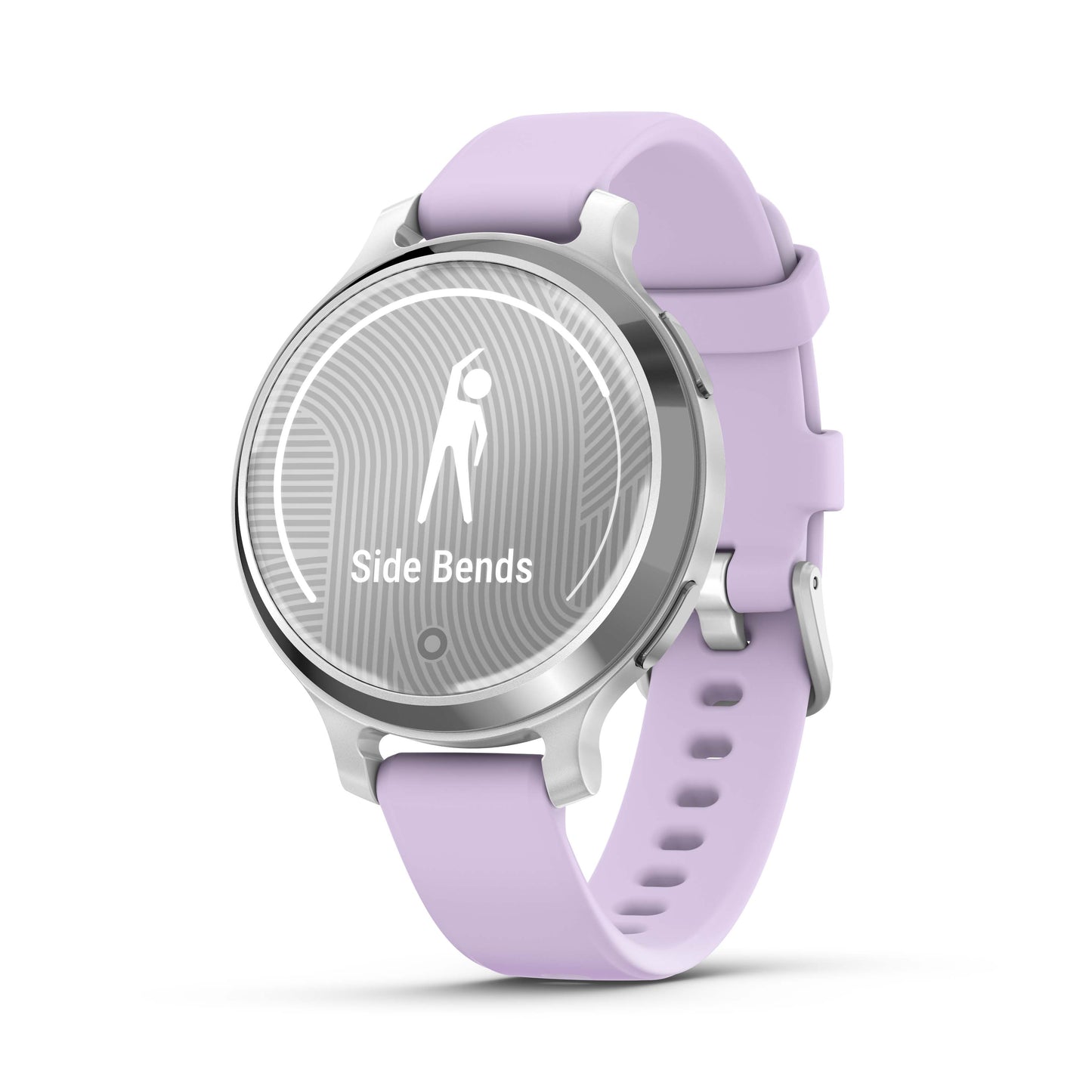 Garmin Lily 2 Active Silver with Purple Jasmine Silicone Band
