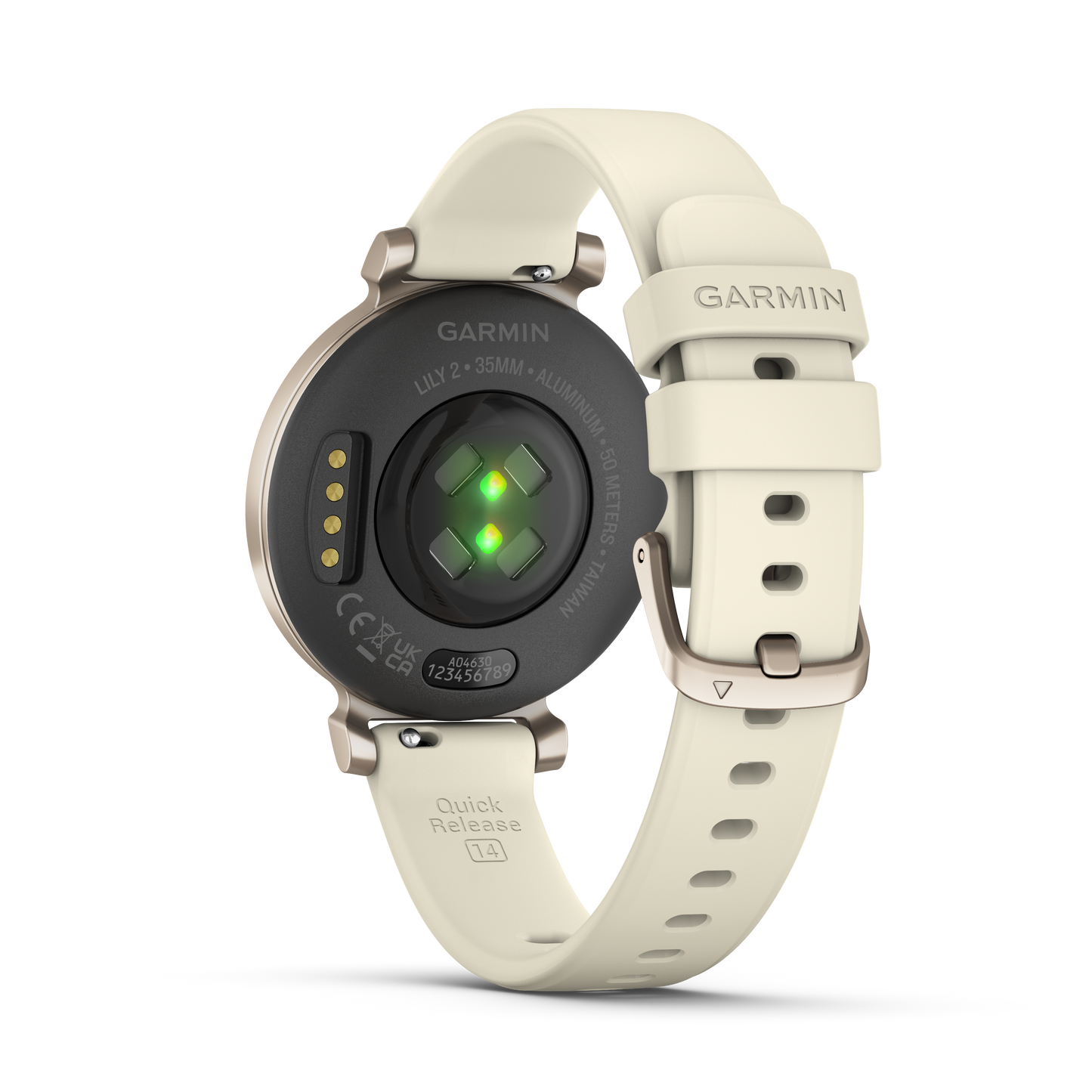 Lily 2 - Cream Gold with Coconut Silicone Band