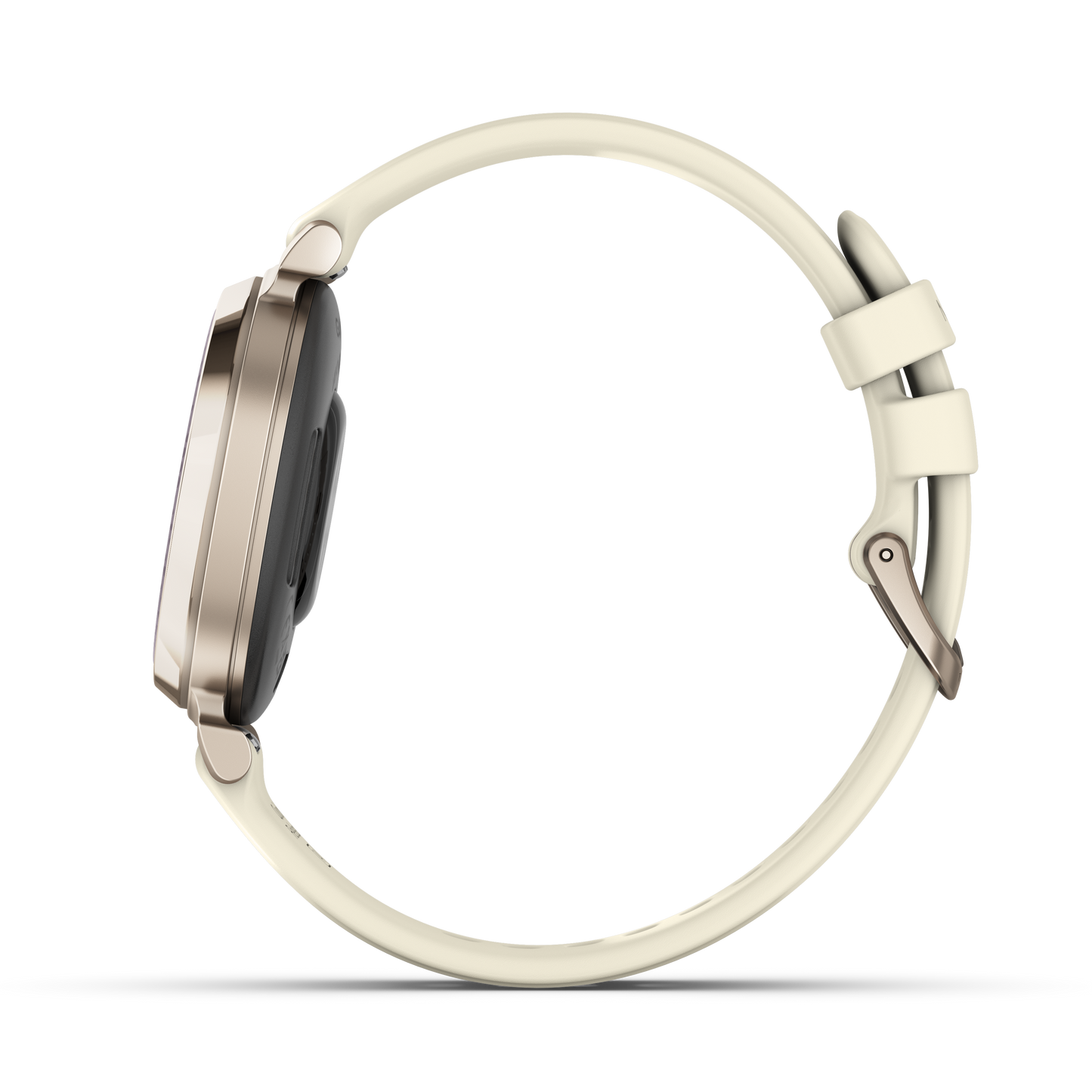 Lily 2 - Cream Gold with Coconut Silicone Band