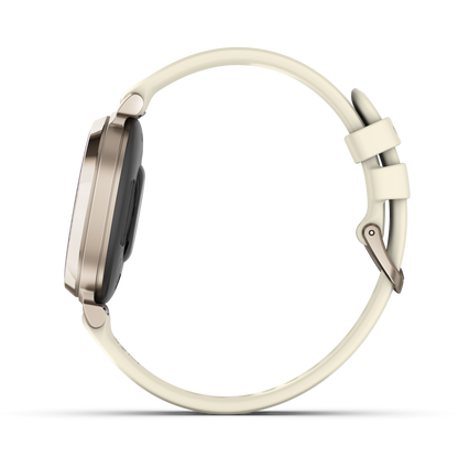 Lily 2 - Cream Gold with Coconut Silicone Band