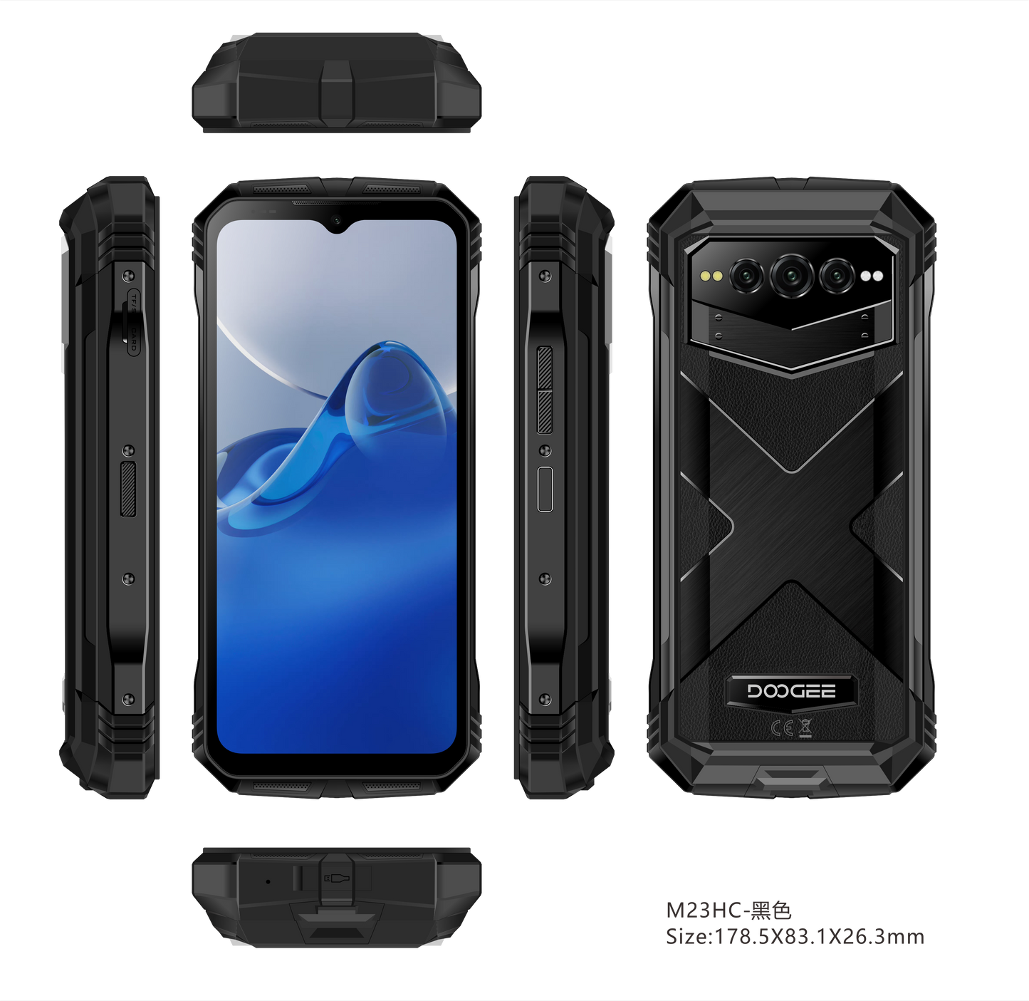 DOOGEE V Max Pro - Rugged Phone - Obsidian Black