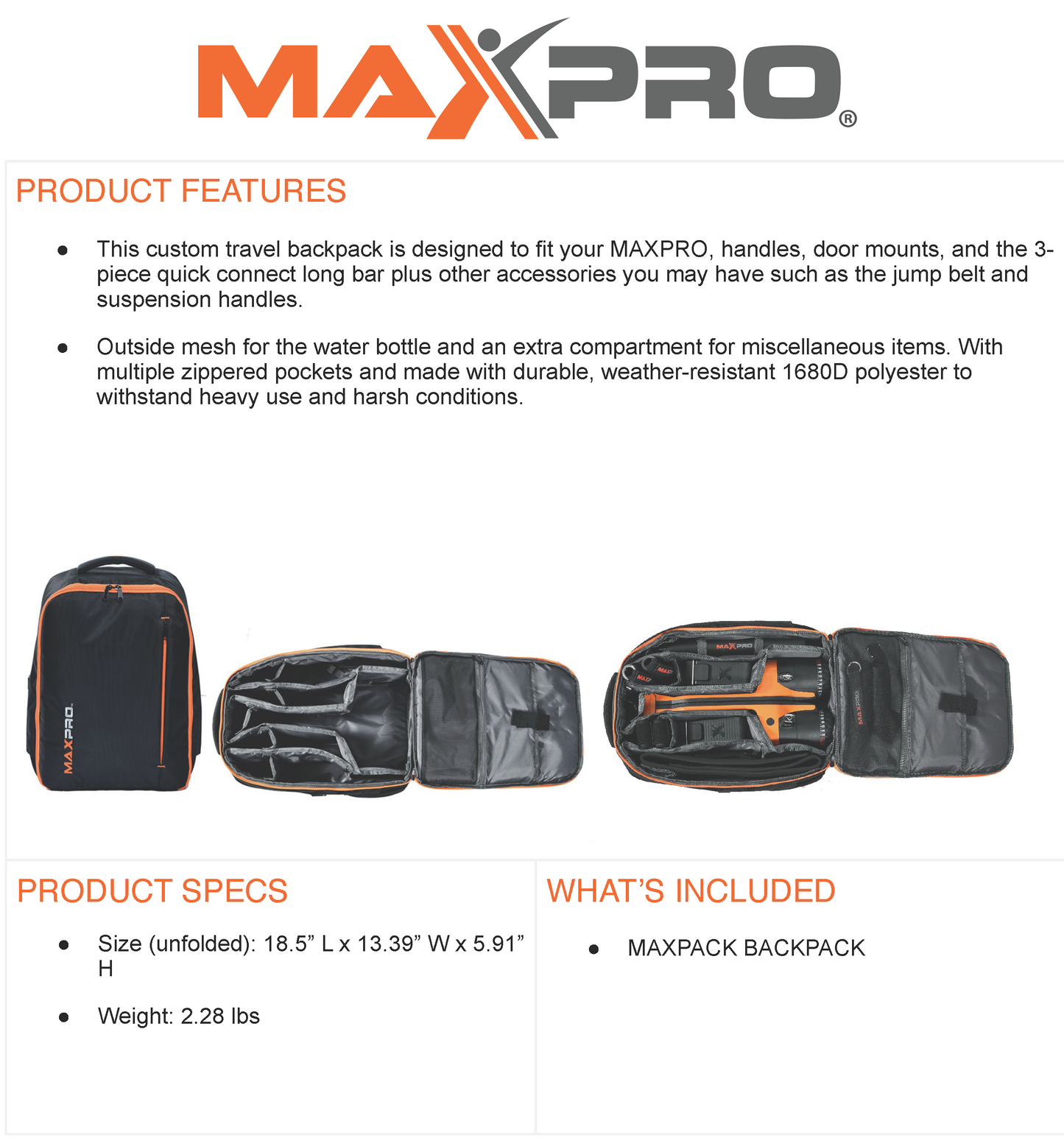MaxPack Backpack