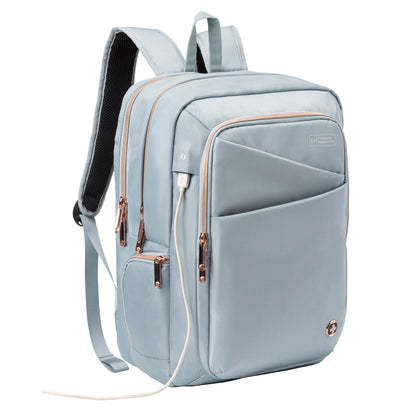 KATY ROSE Teal Blue Backpack with Built-in SDD Finder