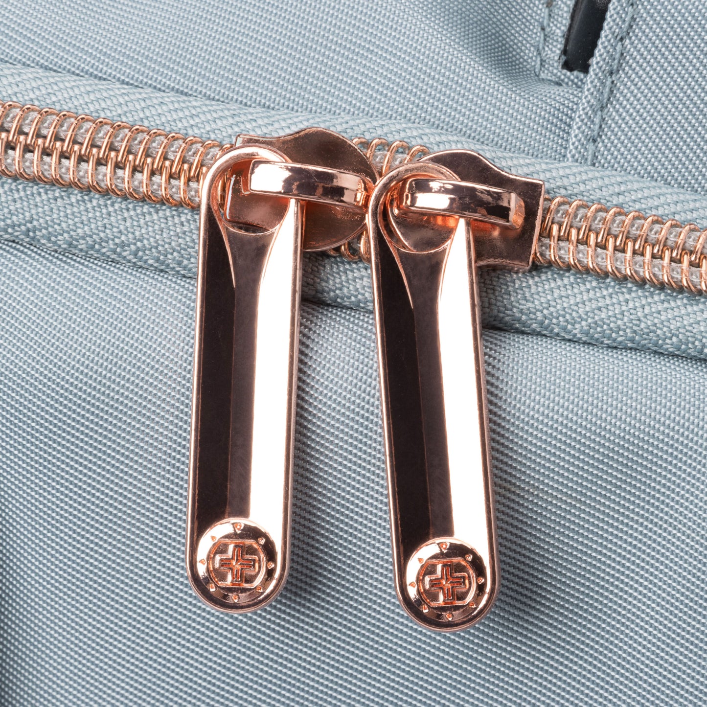 KATY ROSE Teal Blue Backpack with Built-in SDD Finder