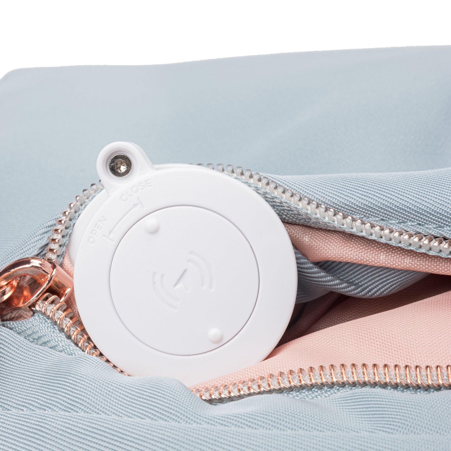 KATY ROSE Teal Blue Backpack with Built-in SDD Finder