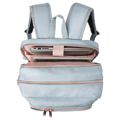 KATY ROSE Teal Blue Backpack with Built-in SDD Finder