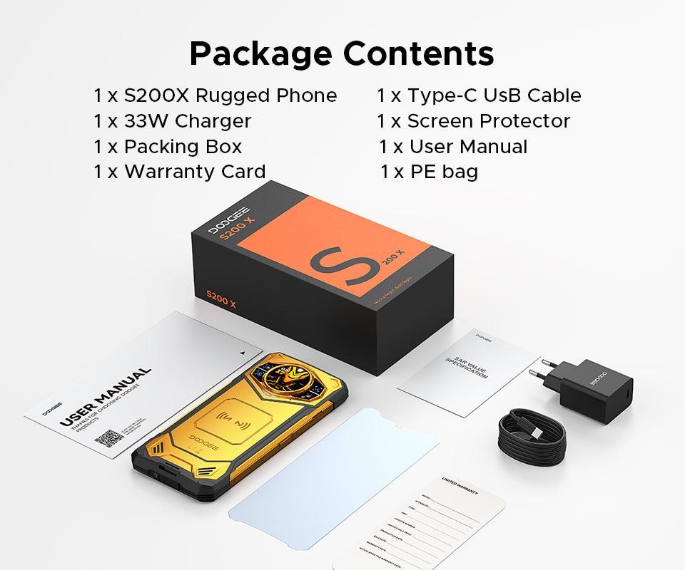 DOOGEE S200X - Rugged Phone - Black Samurai