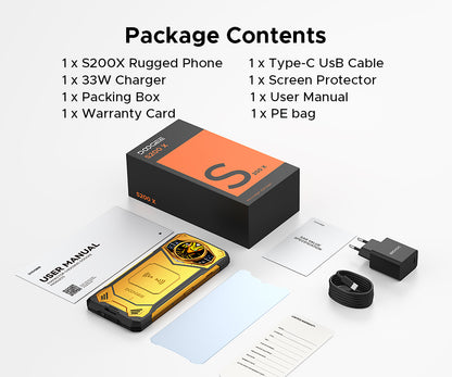 DOOGEE Blade20 Ultra - Rugged Phone - Obsidian Silver