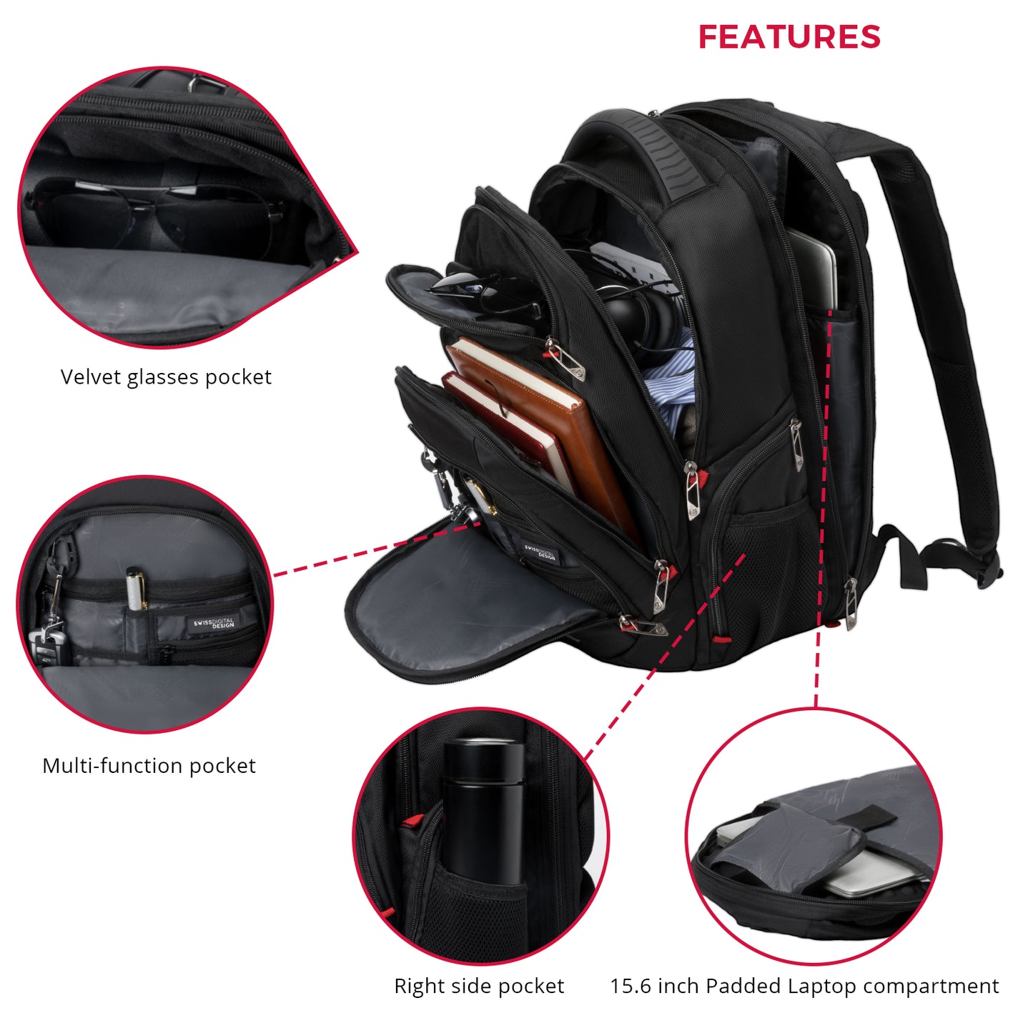 NEPTUNE Black Backpack with SDD Finder