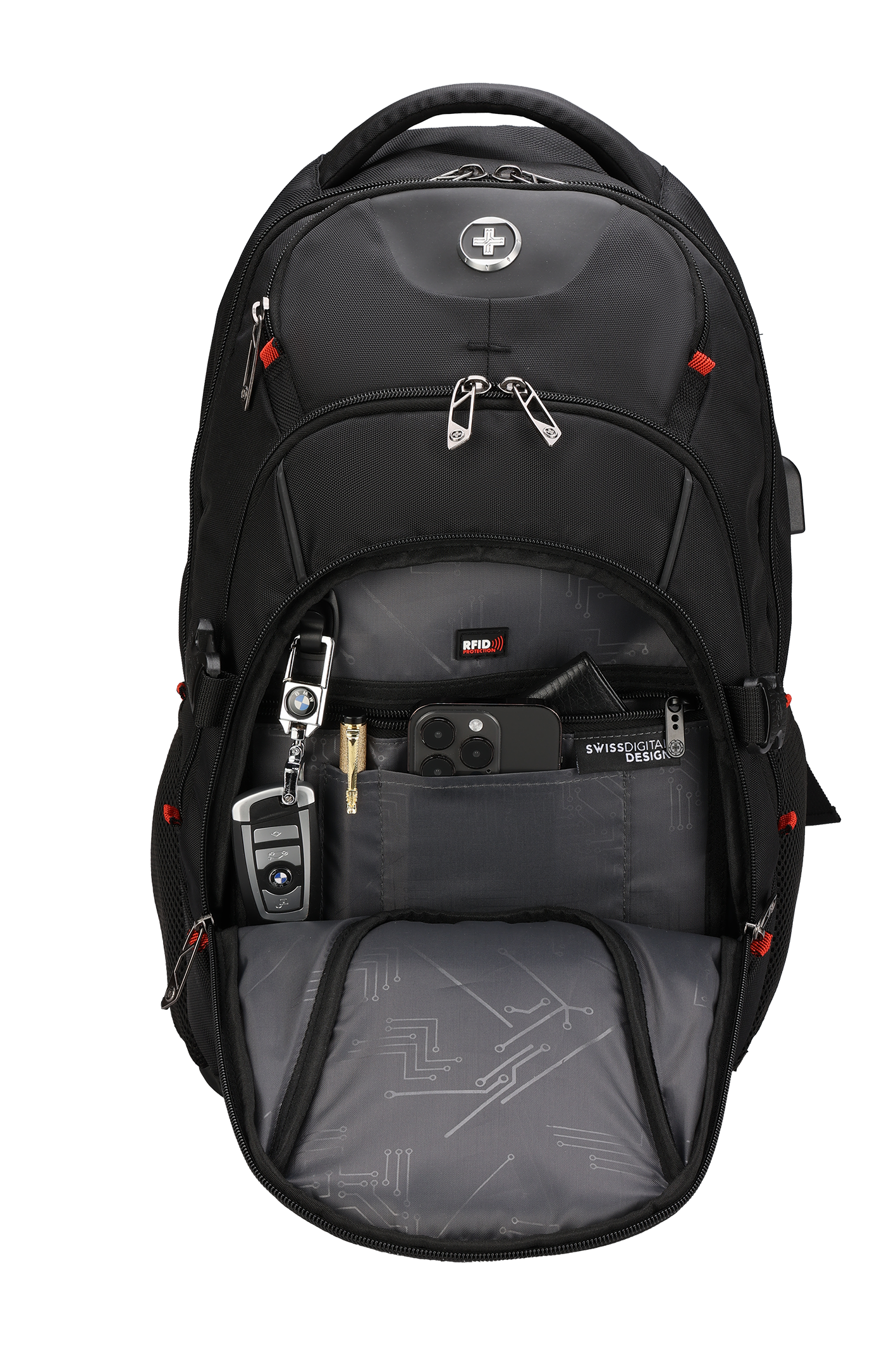 MEILEN Black Backpack with SDD Finder